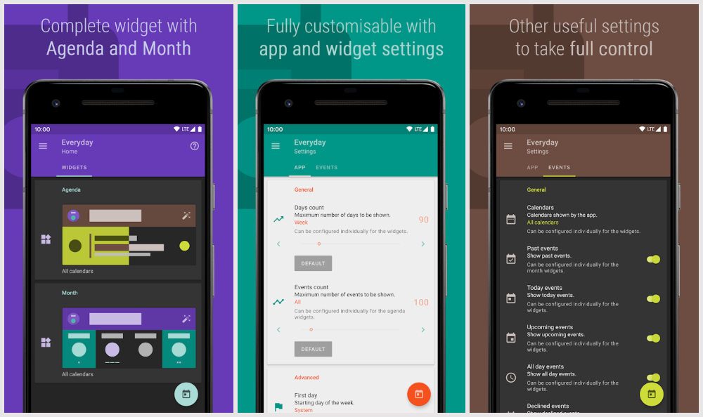 Everyday Calendar widget android