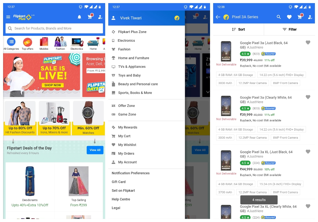 Flipkart Lite Progressive Web App