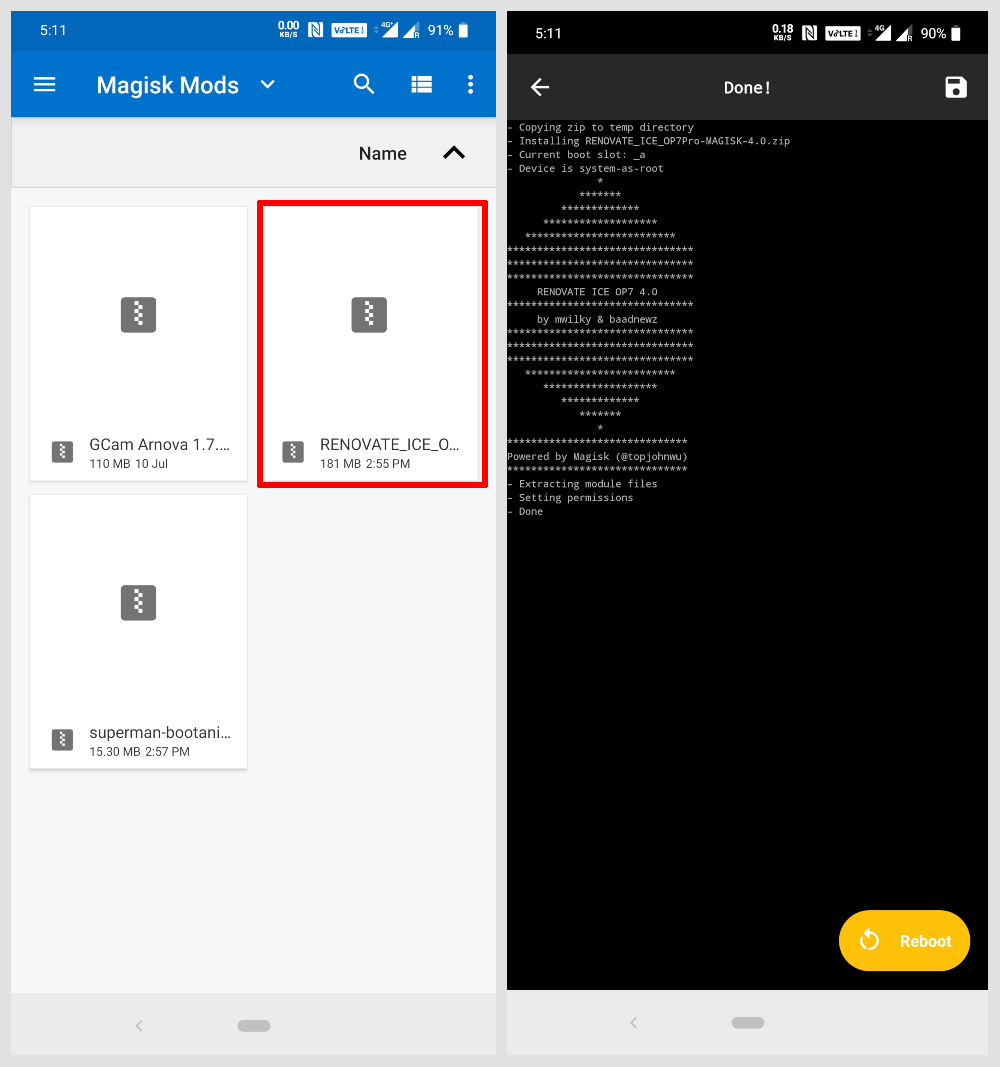 Install RENOVATE ICE on OnePlus 7 Pro