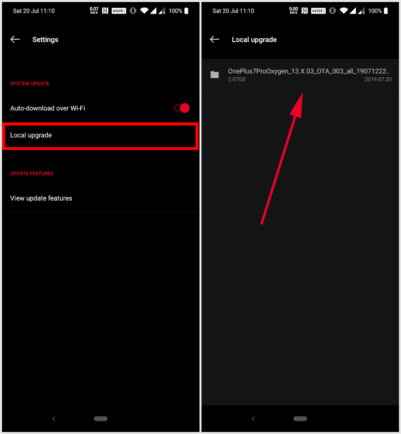 Android Q Beta 5 OnePlus 7 pro