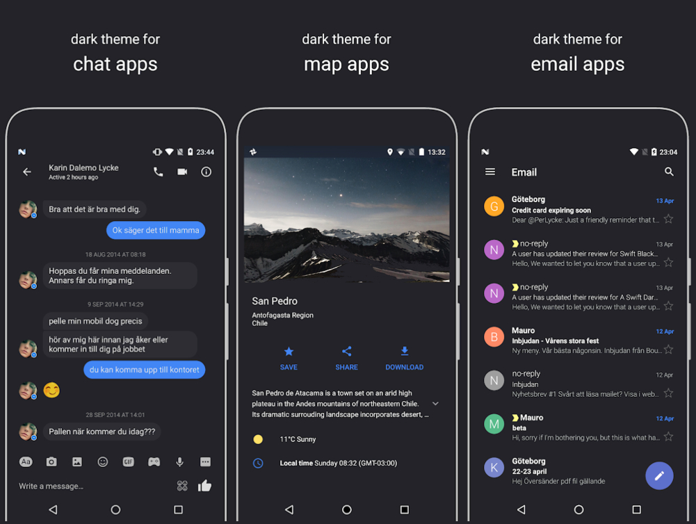 Swift Dark theme for Oxygen OS