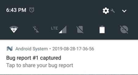 Bug report captured