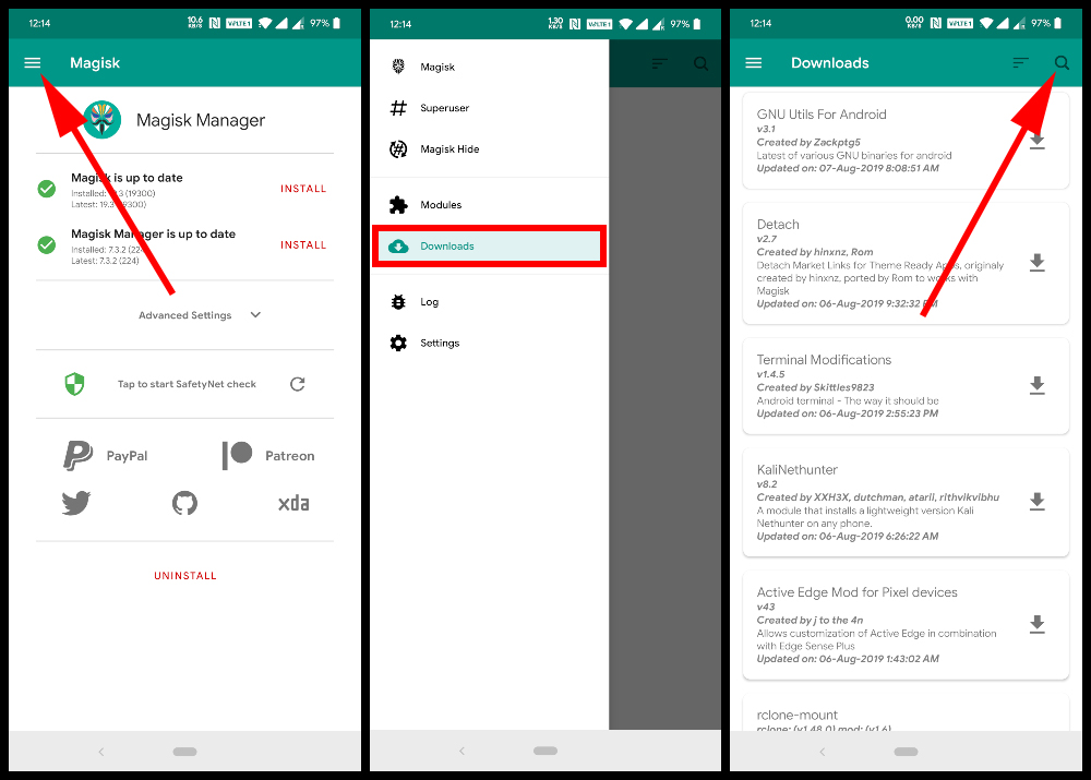 Magisk manager download modules