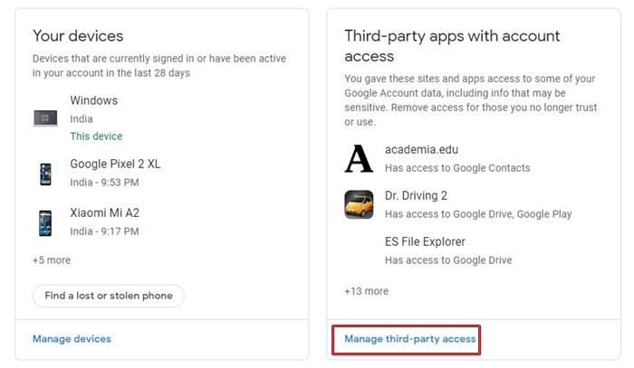 Manage third-party app access