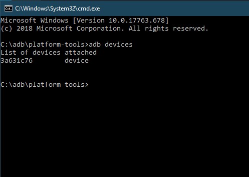 OxygenOS adb devices
