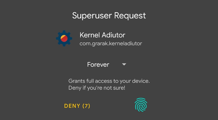 Magisk Superuser request