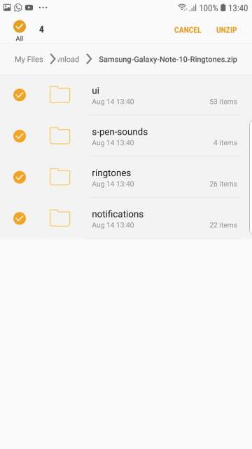 note 10 tones file list