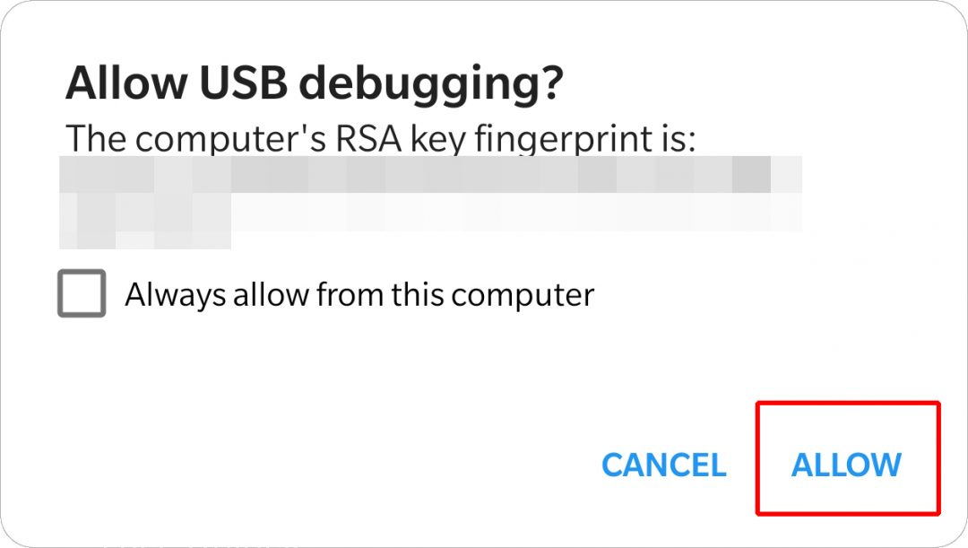 Android Q USB debugging permission