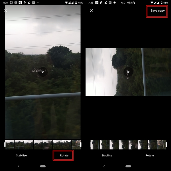 Video Rotate feature