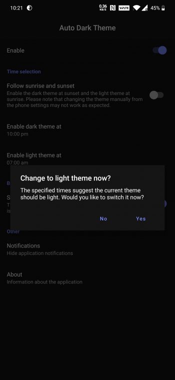 switch to light theme