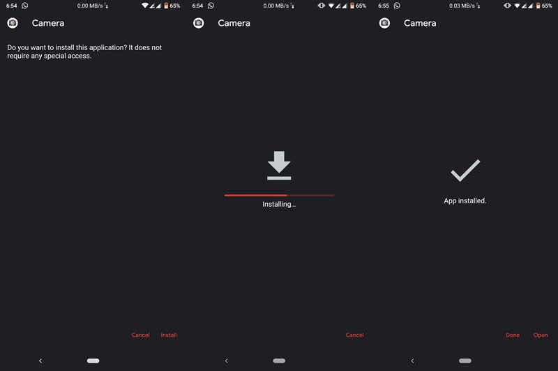 Install Google camera APK