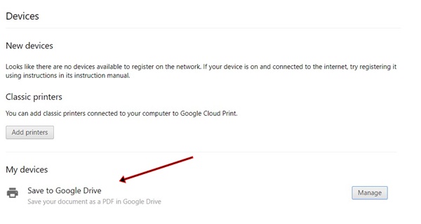 Save document to Google Drive