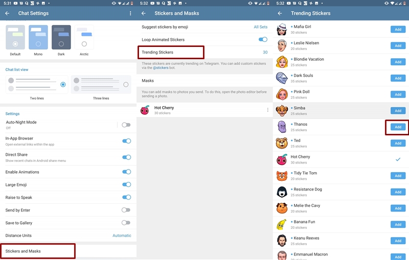 Download Telegram stickers