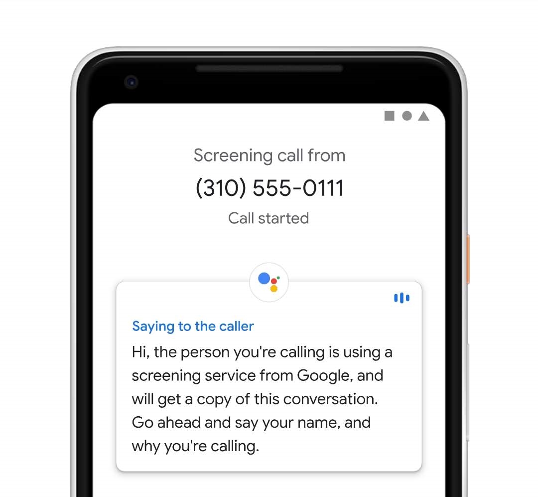 pixel 3 call screen assistant