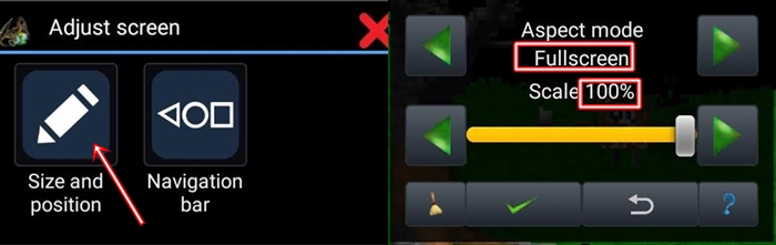 display dos game android