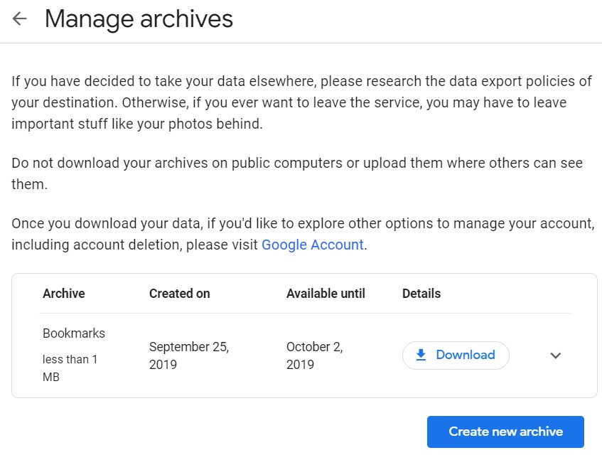 download archive