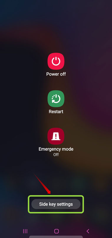 galaxy note 10 plus power menu