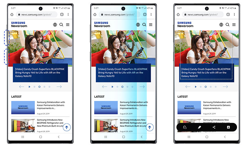 galaxy-note 10 screenshot methods