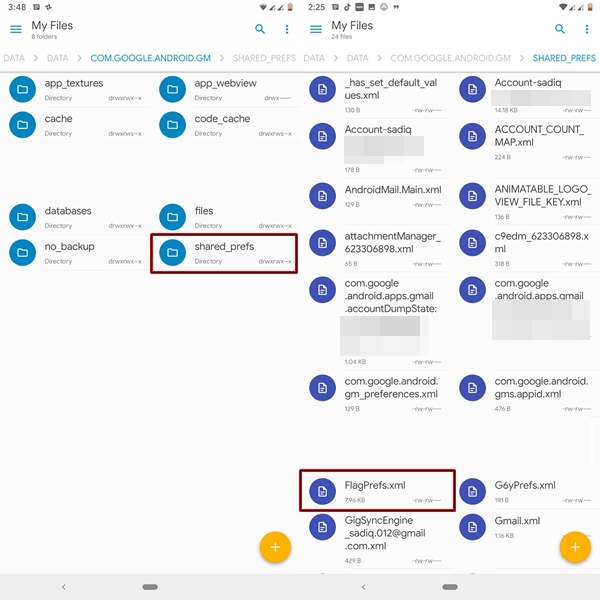 gmail preferences xml