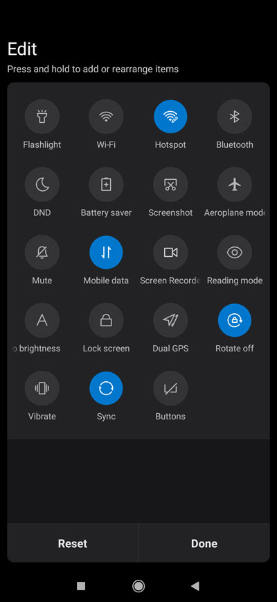 miui 10 quicksettings tiles