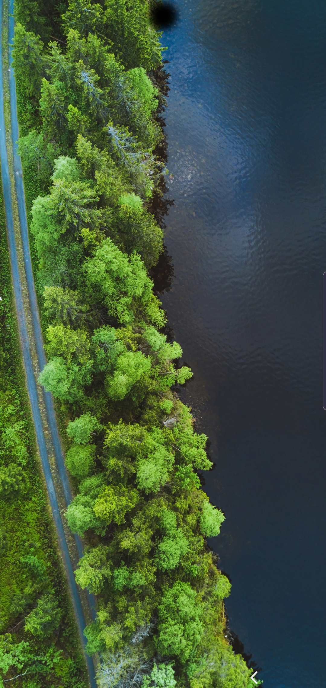 aerial view hole-punch wallpaper