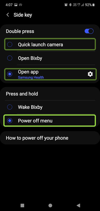 note 10 side key remapping