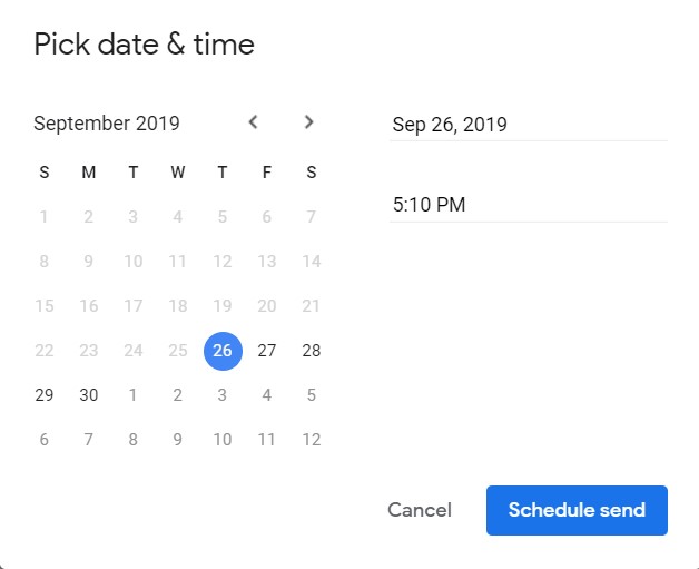 pick date and time