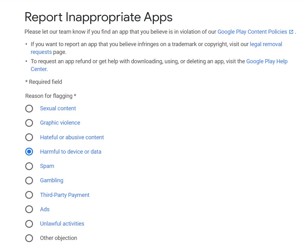 reasons for reporting