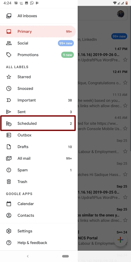 schedule section android
