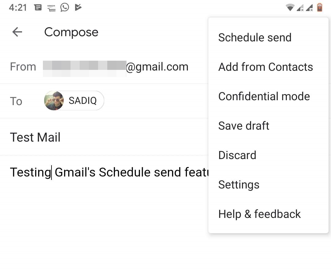 schedule send android