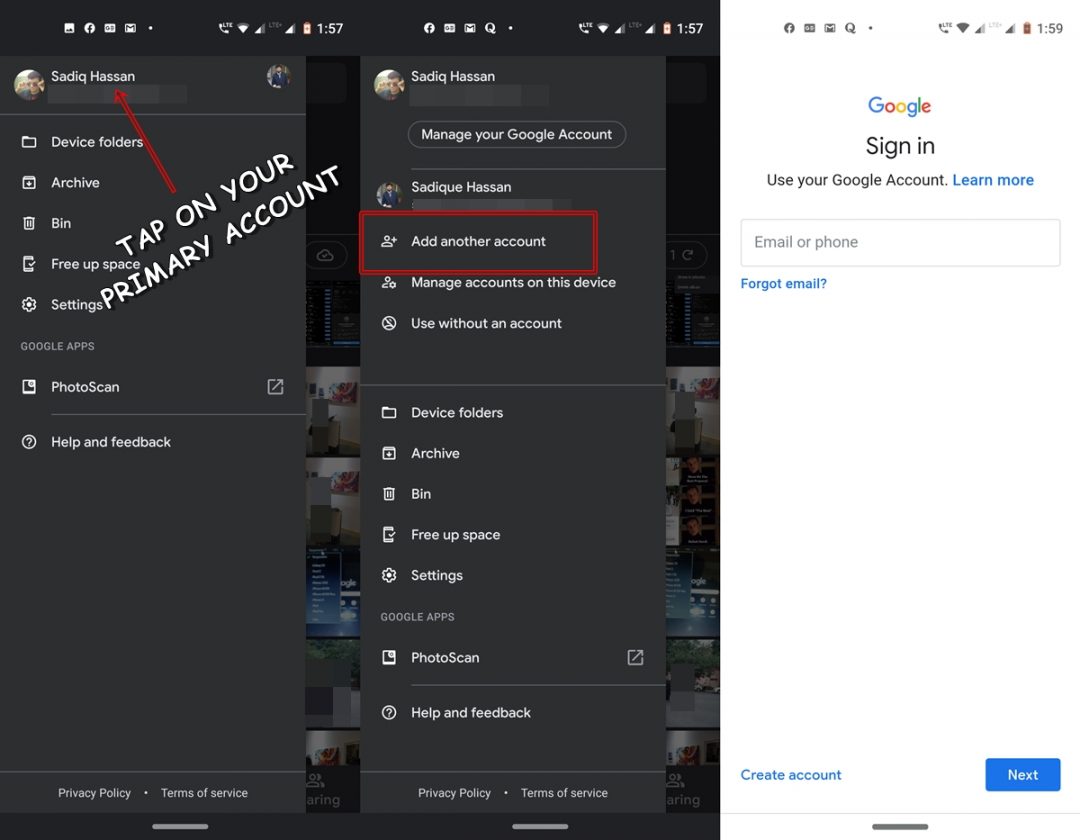 Add account Photos