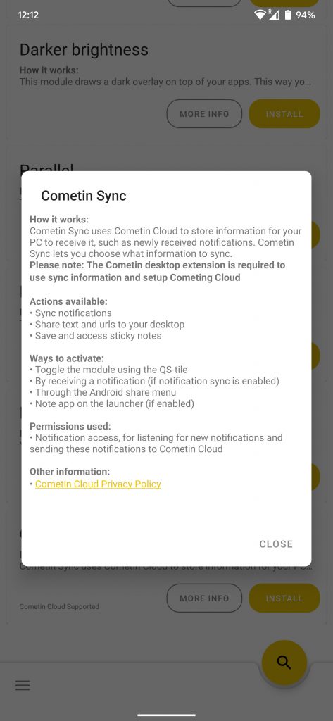 cometin sync tweaks