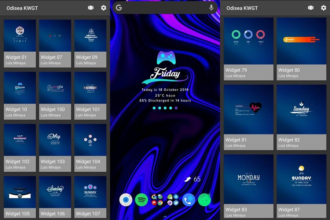 Odisea KWGT screenshots