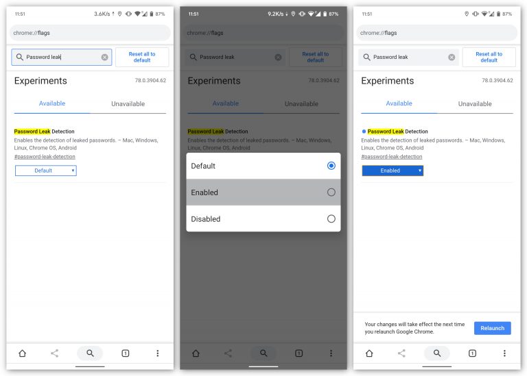 Enable Password Leak Detection In Chrome 78