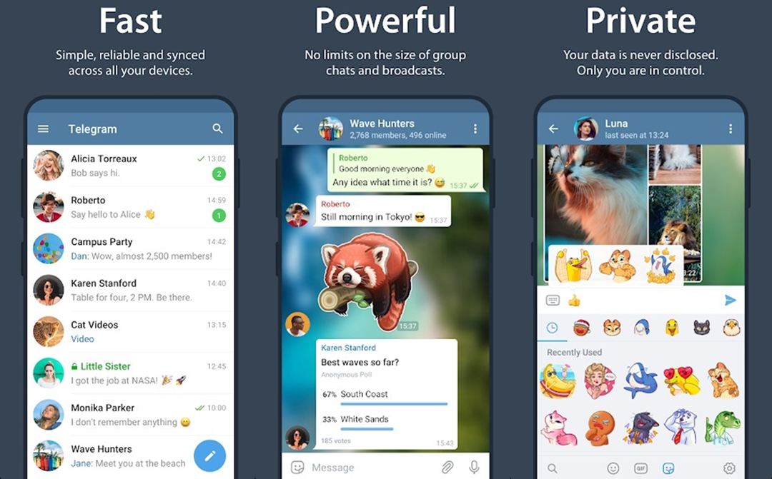 Telegram messaging app