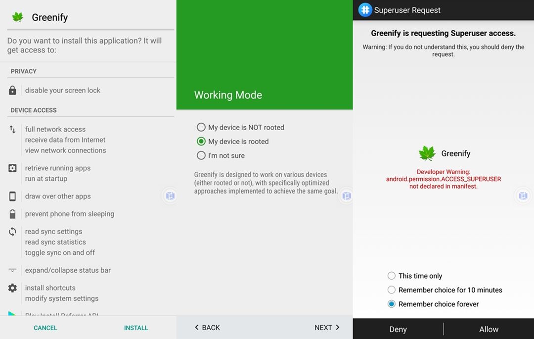 VMOS test root apps