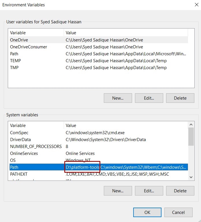 adb fix path added