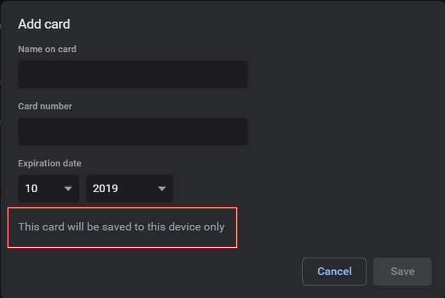 add card windows
