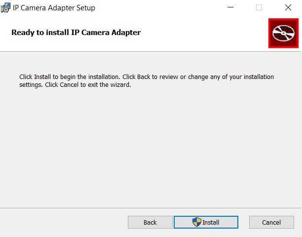 install ip camera adapter on pc