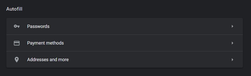 chrome autofill windows