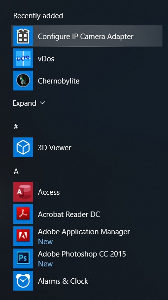 configure ip camera adapter