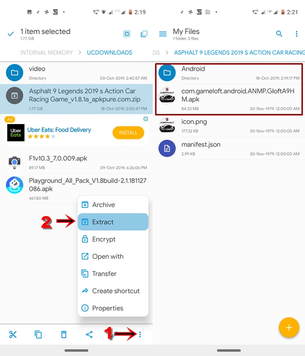 extracted xapk file