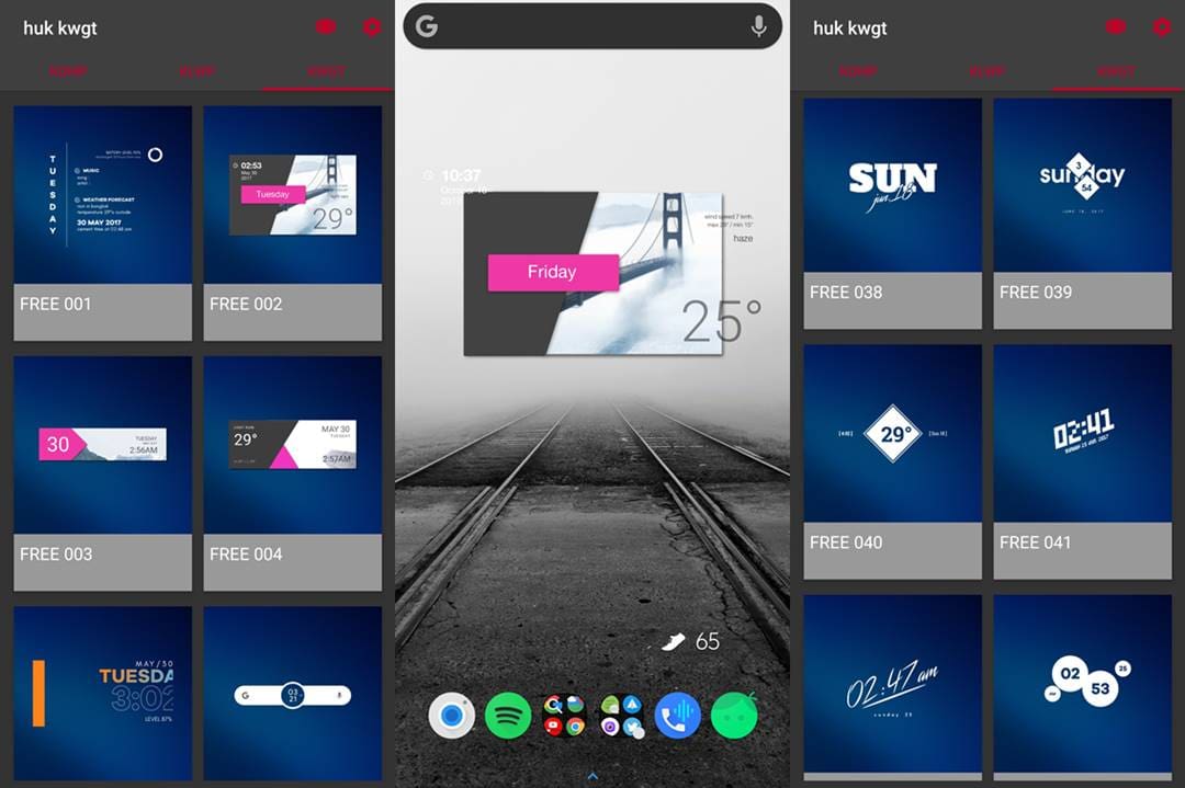 huk kwgt screenshots