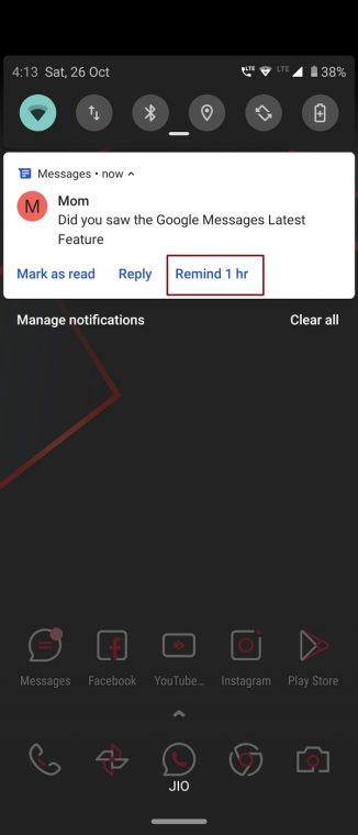 messages reminder