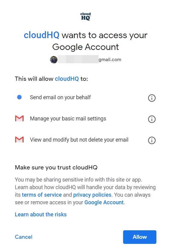 multiple emails permissions