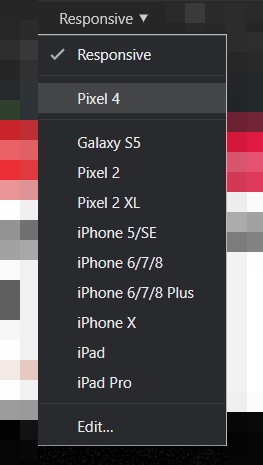 pixel 4 menu
