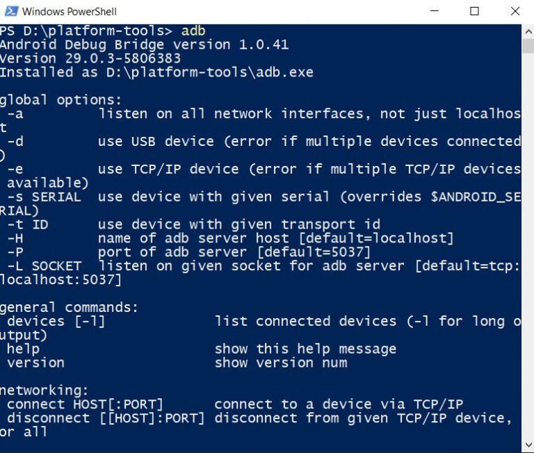 ps adb error fix