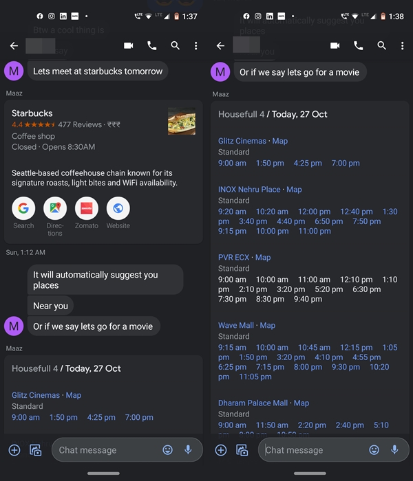 rcs messages suggestions