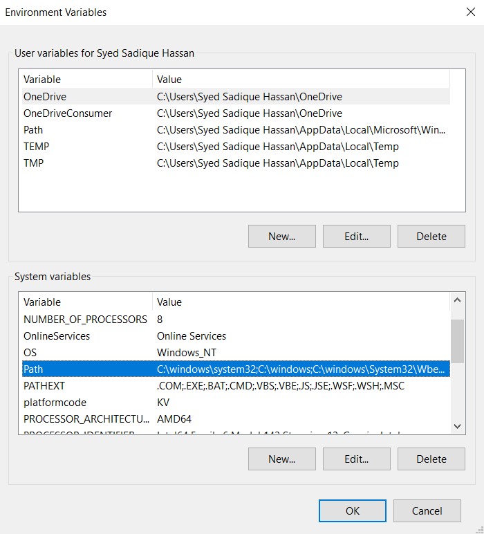 system variable
