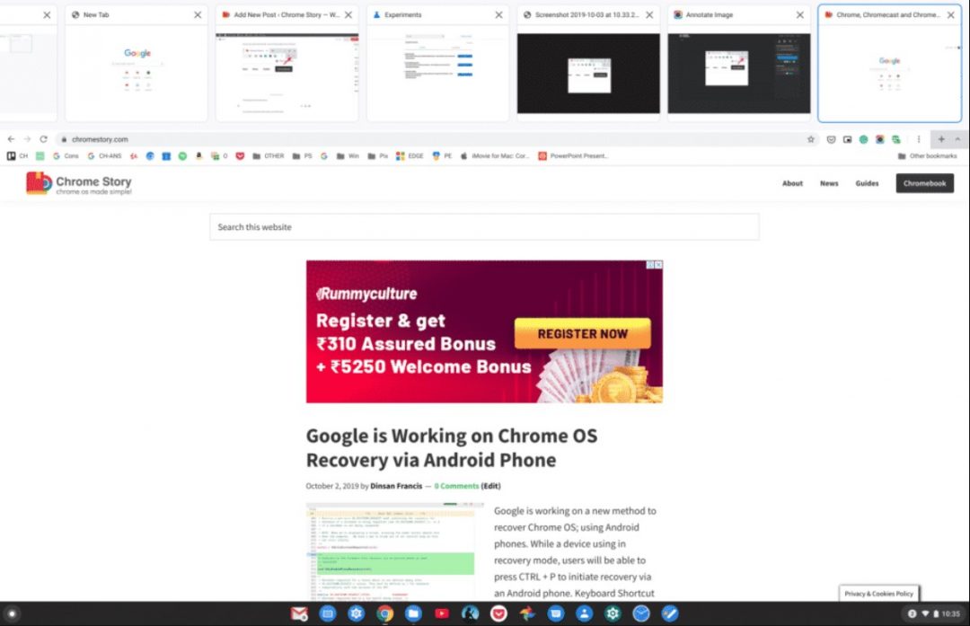tab strips chrome